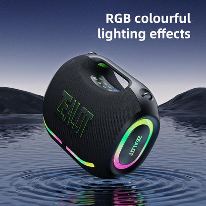 120W【Zealot】24000Mah/Limited/Offers Portable Speaker Bluetooth Speaker Party Speaker Waterproof IPX6 RGB Lights Power Bank TWS Supports TWS Pairing/Usb/Tf/Aux/Bt Smartphones. Ideal Choice for Family/Car/Pool Party/Bbq/Camping/Gift Giving