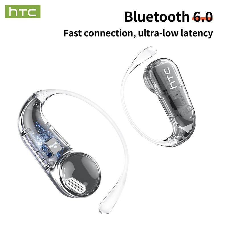 HTC NE38 OWS Wireless Translation Earbuds, Supports Real-Time Translation in 134 Languages with APP, Bluetooth 6.0 Earphones, IPX5 Waterproof, HIFI Sound Quality, Suitable for Office, Sports, Study and Audio Calls | Built-In Microphone | AI Headphones