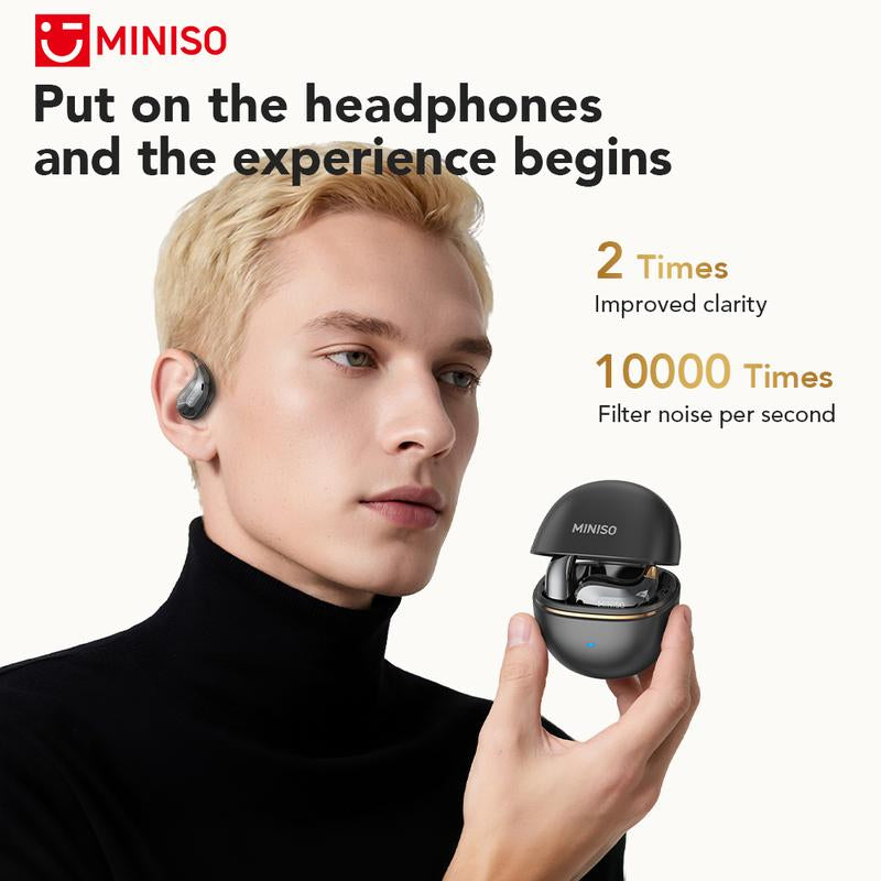 MINISO MS209 Wireless Bluetooth Earbuds, Bluetooth 6.0, OWS Earphones , Sports Headphones, Built-In Microphone, Compatible with Android/Ios