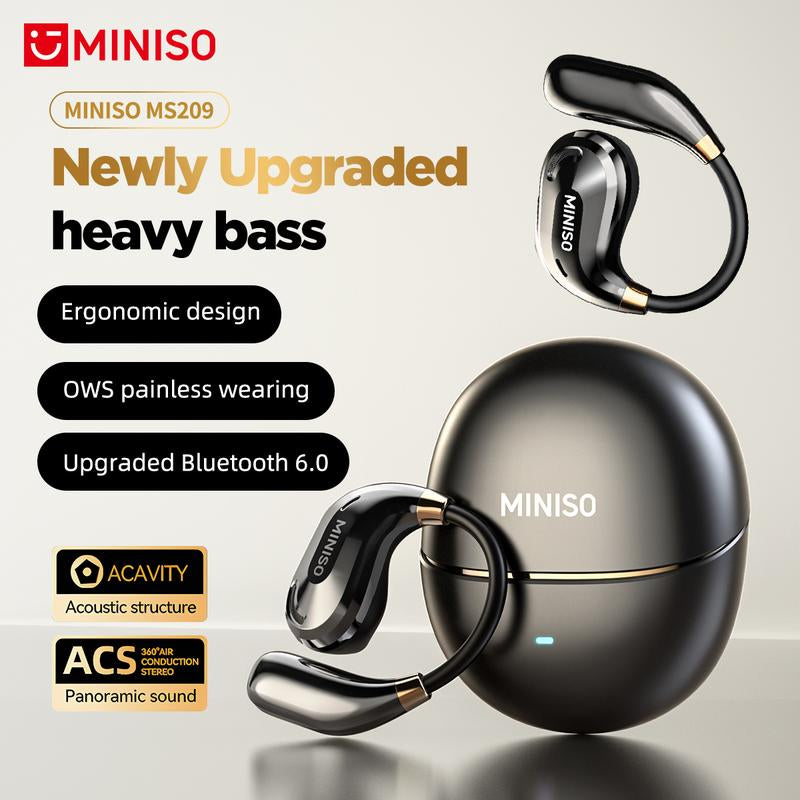 MINISO MS209 Wireless Bluetooth Earbuds, Bluetooth 6.0, OWS Earphones , Sports Headphones, Built-In Microphone, Compatible with Android/Ios