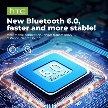 HTC NE16 Wireless Earbuds Bluetooth 6.0 Earphones Waterproof Wireless Earphones, Suitable for Office, Sports, Study and Audio Calls | Built in Microphone in Ear Earbuds, Gaming Bluetooth Headphones