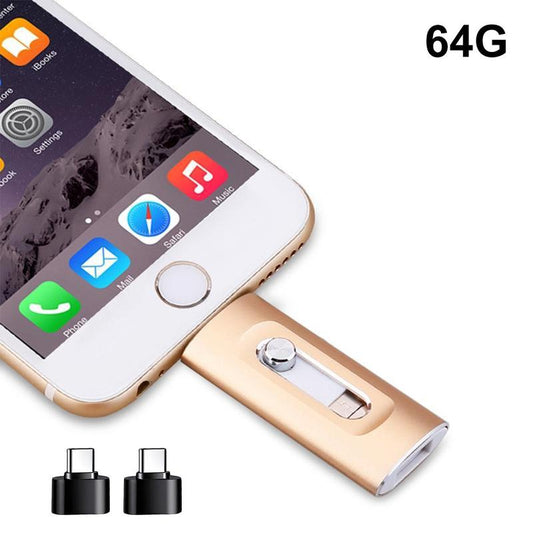 3 in 1 Flash Drive,High Speed USB 3.0 Memory Storage,Otg Flash Pen Drive with Free Type-C Adapter for Iphones/Android/Pc and More Devices,128Gb Photo Stick for Iphone Flash Drive,Usb Memory Stick Storage for Photos and Videos Backup