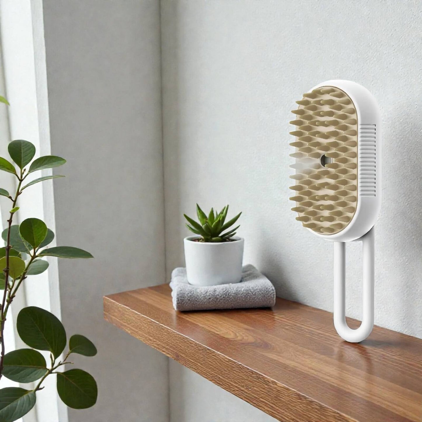 Cepillo a Vapor 3 en 1 Pro™: Masaje, Limpieza y Anti-Pelo (Recargable)