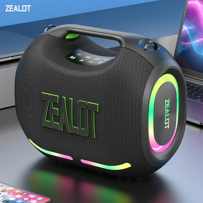 120W【Zealot】24000Mah/Limited/Offers Portable Speaker Bluetooth Speaker Party Speaker Waterproof IPX6 RGB Lights Power Bank TWS Supports TWS Pairing/Usb/Tf/Aux/Bt Smartphones. Ideal Choice for Family/Car/Pool Party/Bbq/Camping/Gift Giving