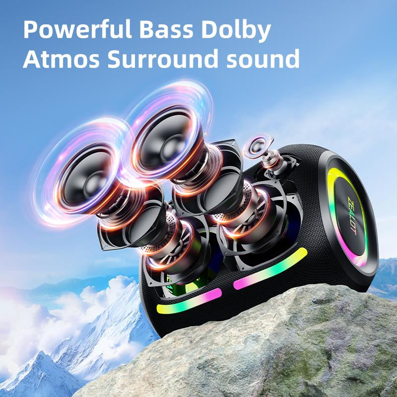 120W【Zealot】24000Mah/Limited/Offers Portable Speaker Bluetooth Speaker Party Speaker Waterproof IPX6 RGB Lights Power Bank TWS Supports TWS Pairing/Usb/Tf/Aux/Bt Smartphones. Ideal Choice for Family/Car/Pool Party/Bbq/Camping/Gift Giving