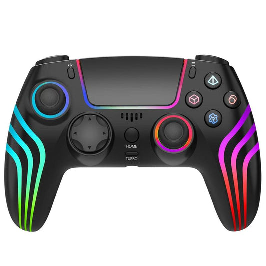 JORREP Hall Effect Ps5/Pro Controller ，7 RGB Colors Dual Vibration Turbo 6-Axis Gyro Programmable Buttons 3.5Mm Headset Jack 1500Mah Battery Wired Adjustable Gamepad Compatible with PC MAC Ios Android 10 Steam Deck
