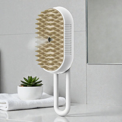Cepillo a Vapor 3 en 1 Pro™: Masaje, Limpieza y Anti-Pelo (Recargable)